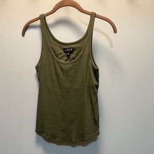 J. Crew Women's Olive Green Shelf Bra Tank Top